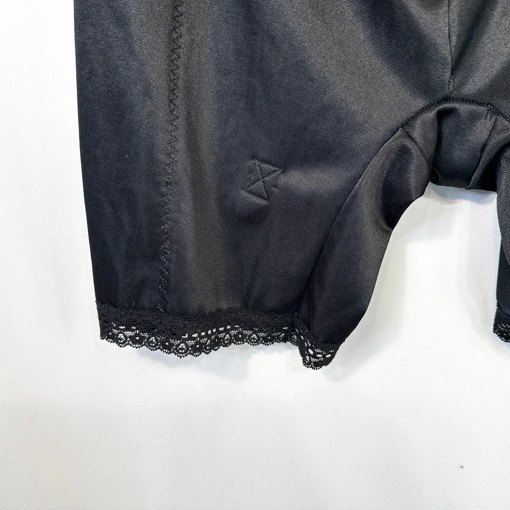 Shapewear Shorts XXL Control Shorts Style 826‎ Black Lace Trim Satin Tummy 701
